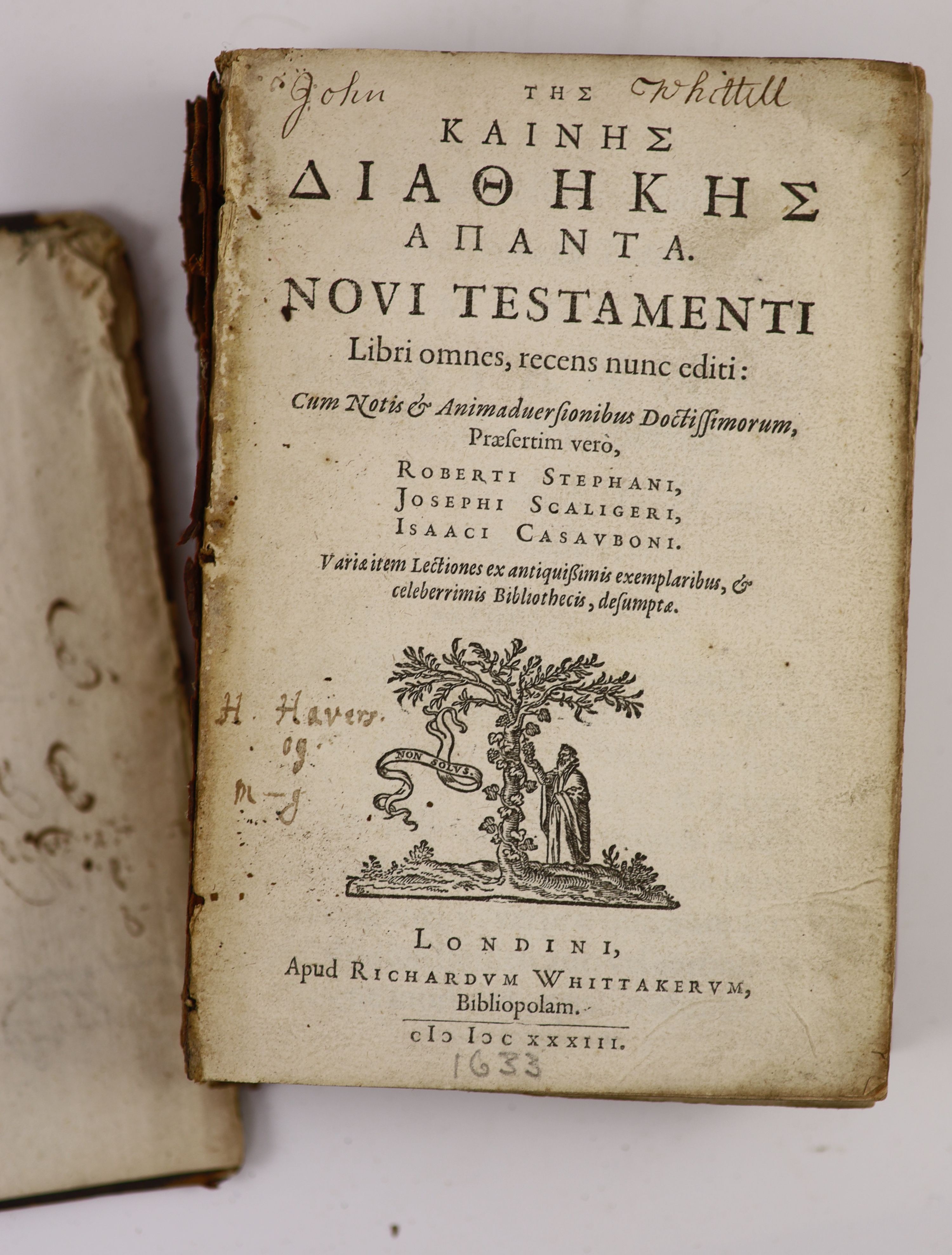 [Holy Bible. Gk Title]. Novi Testamenti Libri omnes, recens nunc editi ...